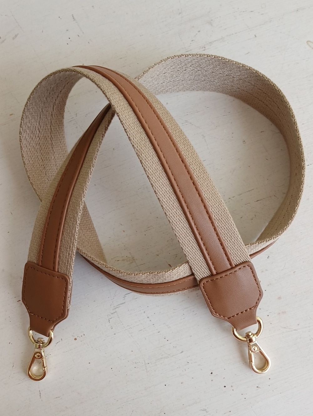 Wide Canvas Replacement Strap Gold Hardware Replacement Purse Bag Strap